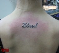 Escrito “Blessed”